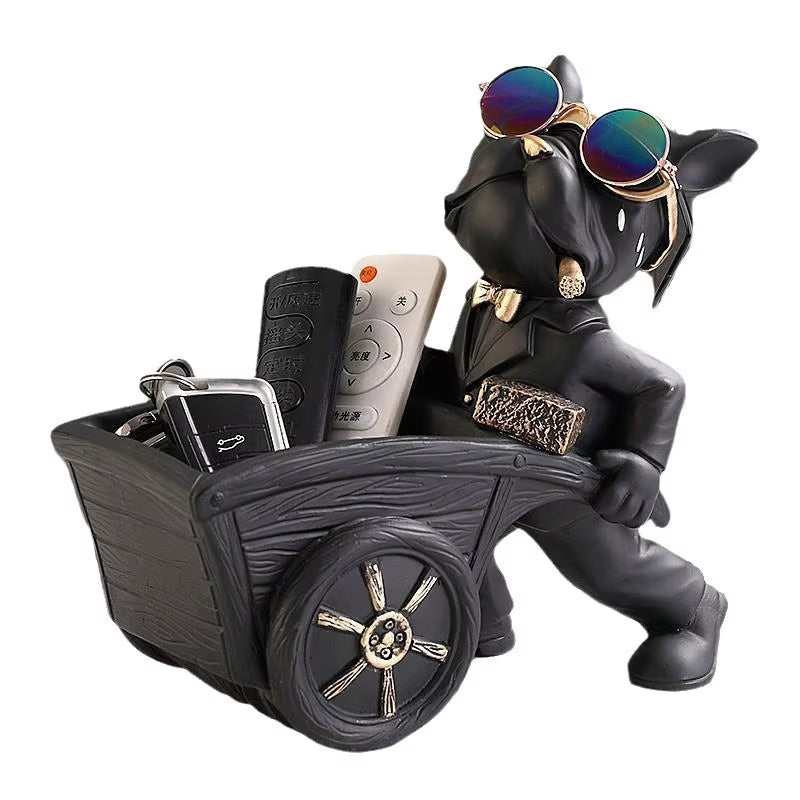 Dog Statue Storage Box Animal Ornament Resin Art Sculpture Figurine Home Decoration Home Decoration Study Ornament