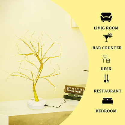 Christmas Tree with Fairy Lights 108-LED, Battery/Usb Operated, DIY Artificial Bonsai Light Tree Lamp Decoration for Gift Home Wedding Holiday (108 Led-Naked Lamp-Warm White)