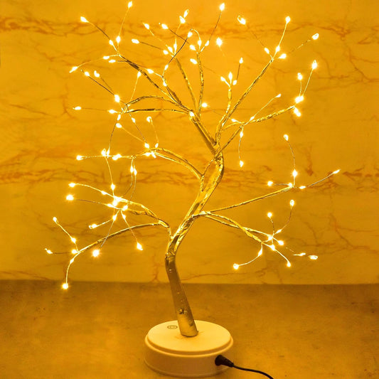 Christmas Tree with Fairy Lights 108-LED, Battery/Usb Operated, DIY Artificial Bonsai Light Tree Lamp Decoration for Gift Home Wedding Holiday (108 Led-Naked Lamp-Warm White)