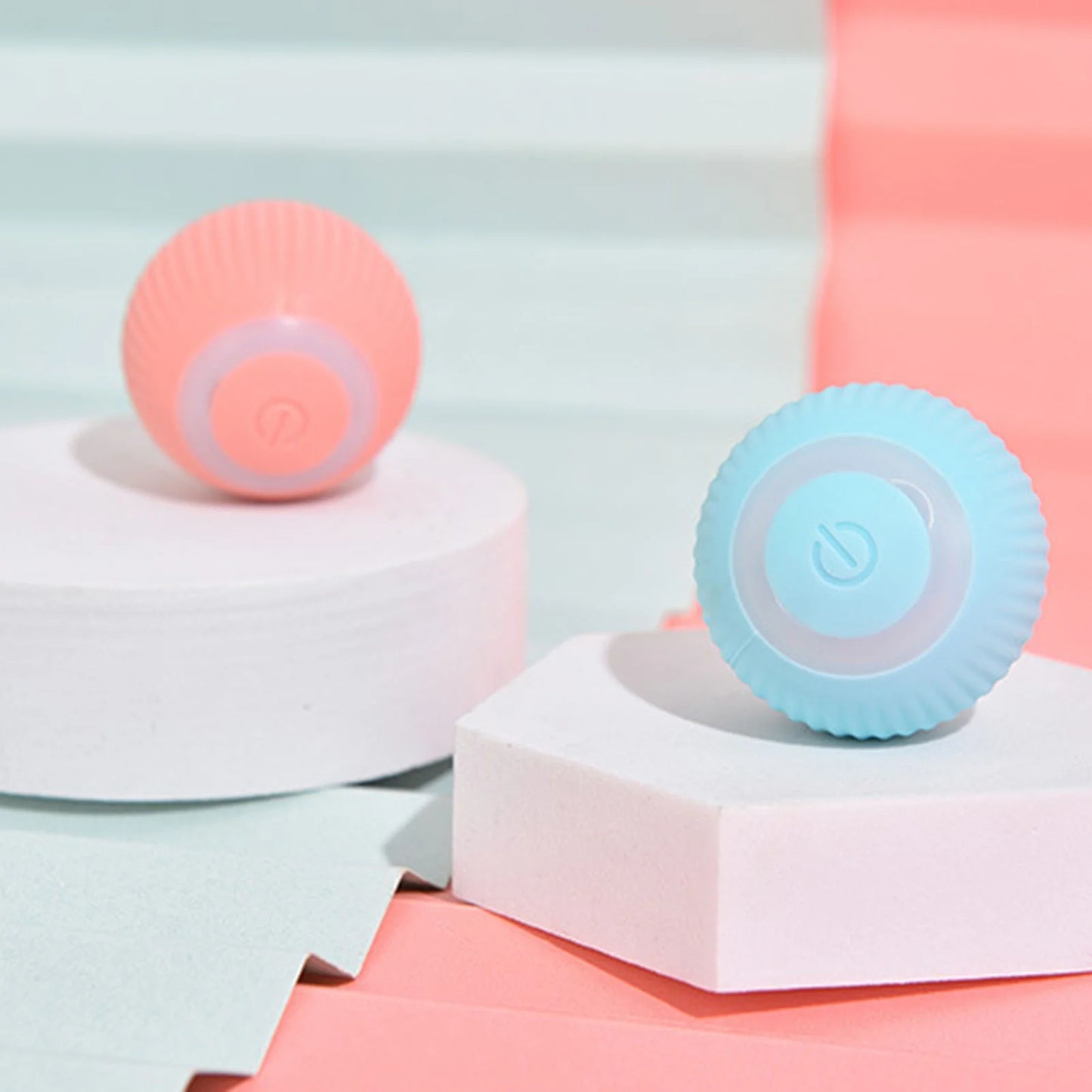 Smart Interactive Cat Toy, Automatic Moving Bouncing Rolling Ball for Indoor Cat Kitten, Self Rotating Ball with Lights and Bell