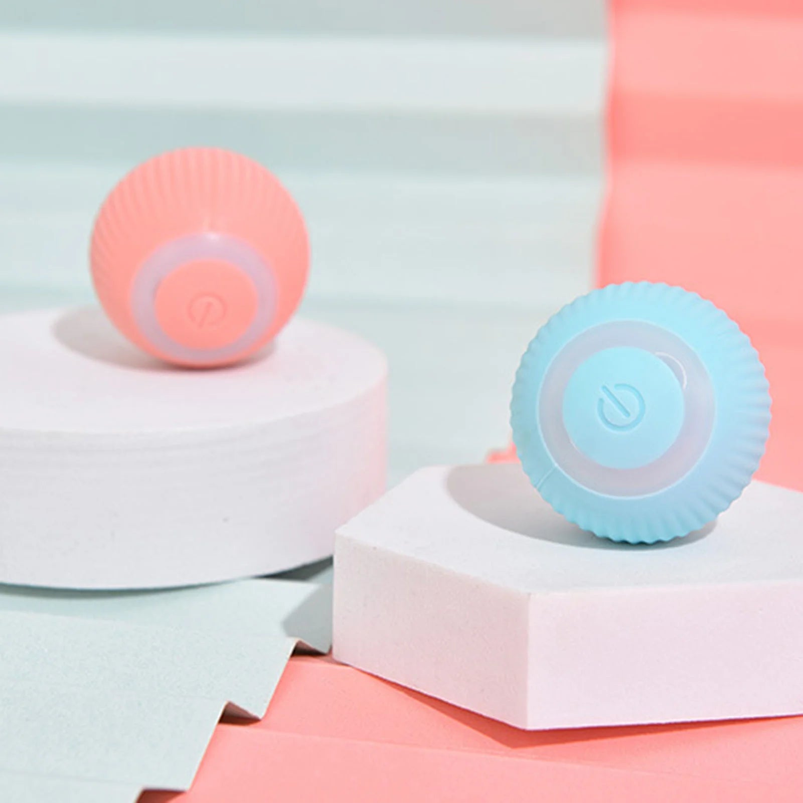 Smart Interactive Cat Toy, Automatic Moving Bouncing Rolling Ball for Indoor Cat Kitten, Self Rotating Ball with Lights and Bell