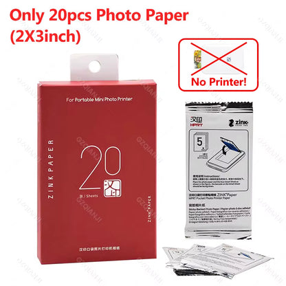 HPRT MT53 Portable Mni Mobile Pocket Printer BT Wireless Photo Printer with Zink Technology 2X3 Inch Color Photo Printer Maker