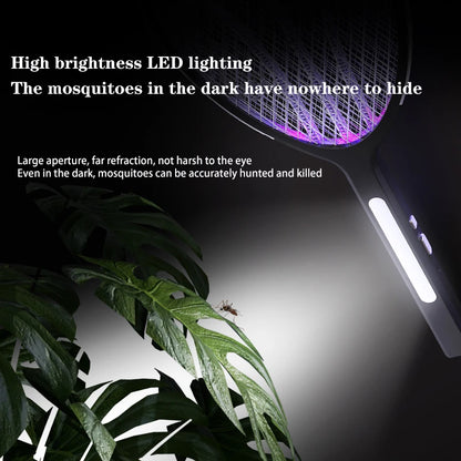 3 in 1 Widening of the Power Grid Electric Mosquito Swatter 3000V C-Type Charging Mosquito and Fly Killer