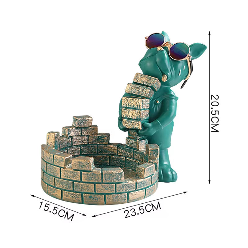 Dog Statue Storage Box Animal Ornament Resin Art Sculpture Figurine Home Decoration Home Decoration Study Ornament