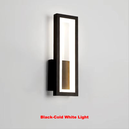 Modern Minimalist Wall Lamps Home Decor Living Room Bedroom Bedside 16W Ac96V-260V Led Sconce Black White Light Aisle Decoration