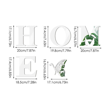 HOME Home Logo 3D Mirror Wall Sticker, Entrance Decoration, Home Decoration