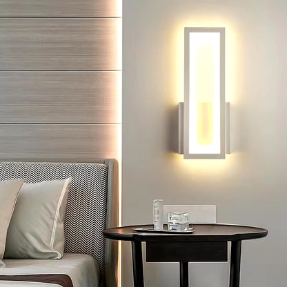 Modern Minimalist Wall Lamps Home Decor Living Room Bedroom Bedside 16W Ac96V-260V Led Sconce Black White Light Aisle Decoration