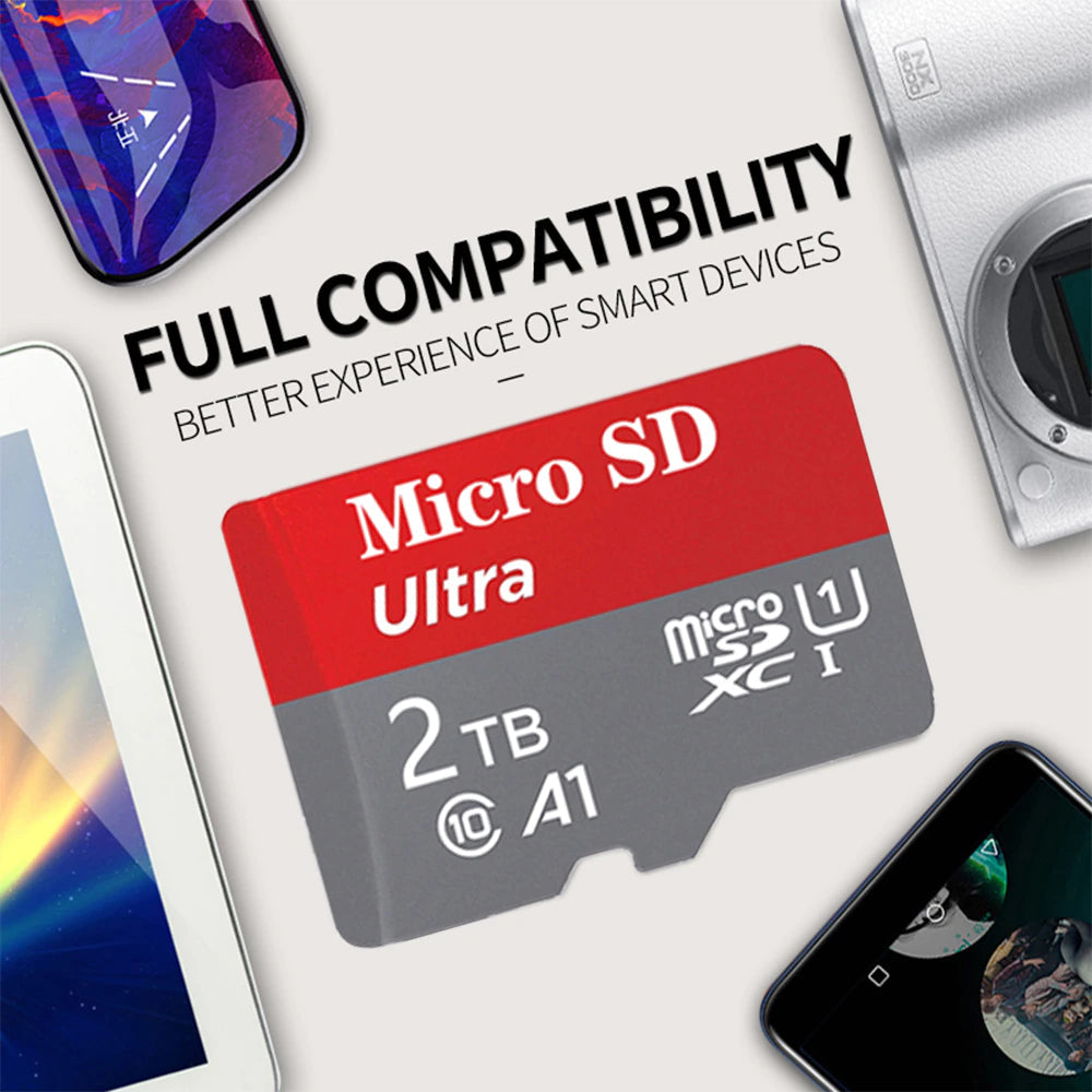 Micro SD Card 2TB with SD Card Adapter