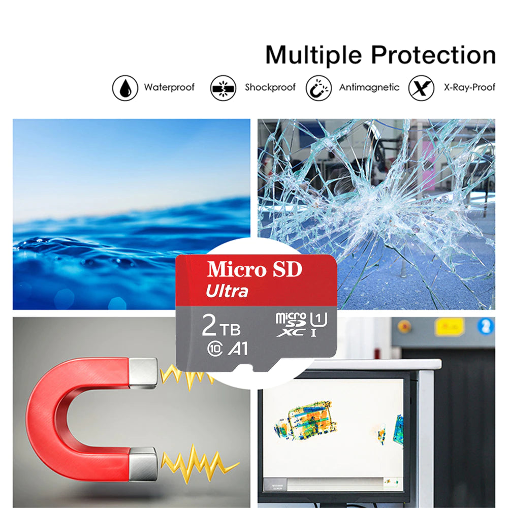 Micro SD Card 2TB with SD Card Adapter