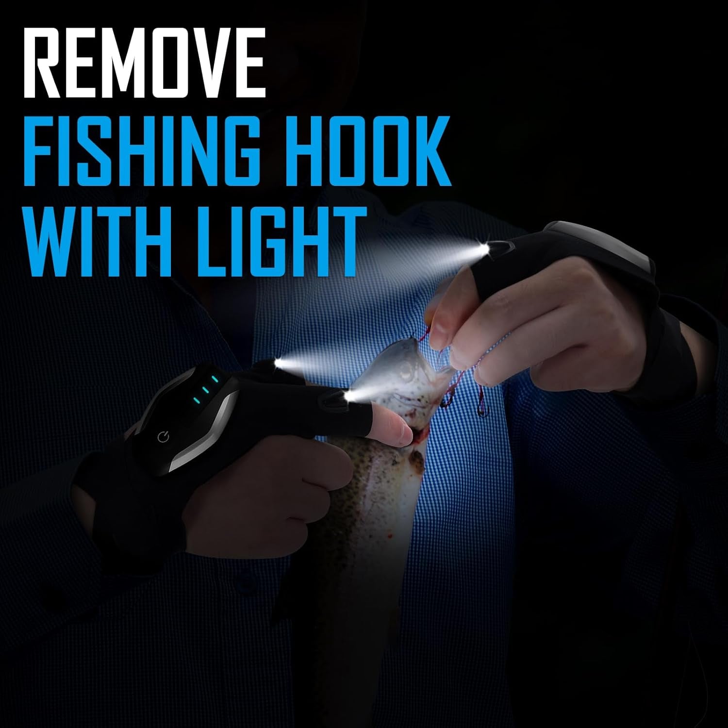 Gifts for Men Flashlight Gloves, Personalized Anniversary Birthday Gifts for Him, Rechargeable Flashlight Gloves for Him Husband Boyfriend Dad, Cool Gadgets Gifts for Men Who Have Everything