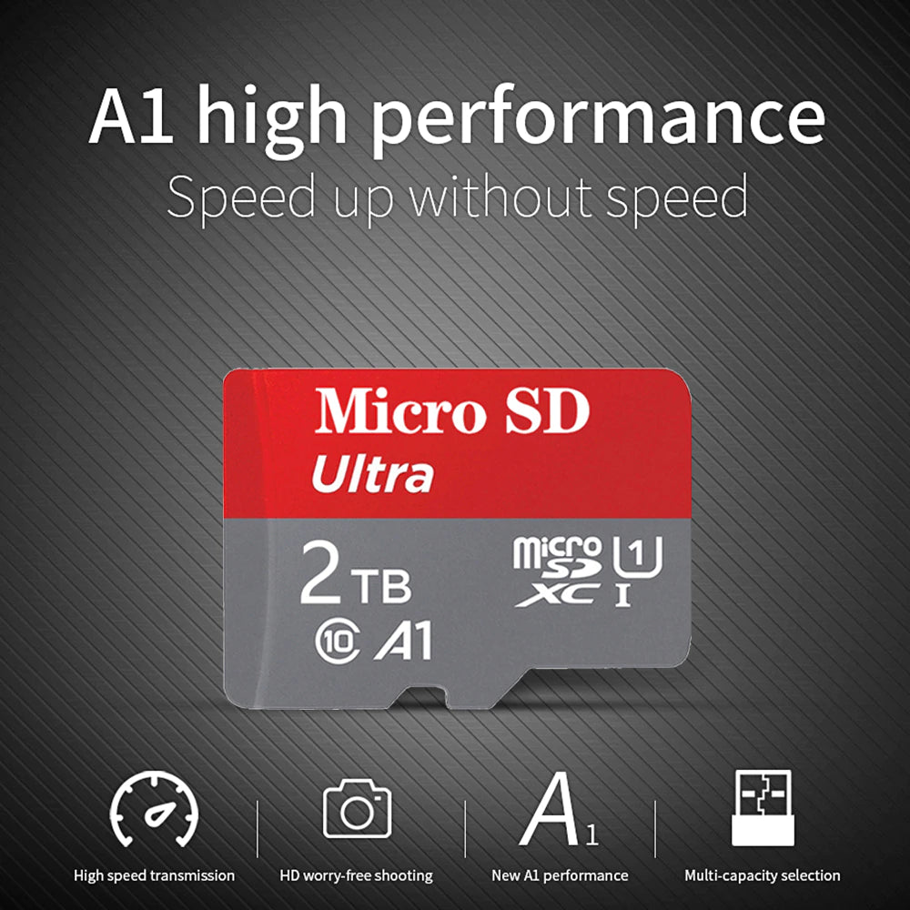Micro SD Card 2TB with SD Card Adapter