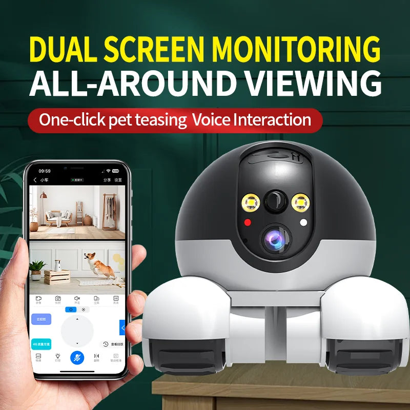 4MP V360Pro APP Running Dual Lens IP Dome Camera Full Color AI Humanoid Detection Home Security CCTV Baby Monitor